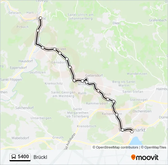5400 Bus Line Map
