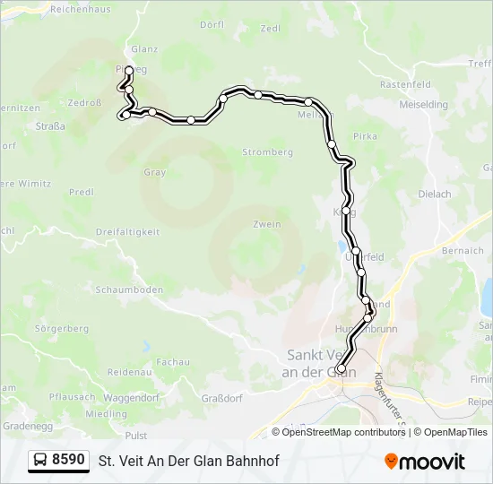 8590 Bus Line Map
