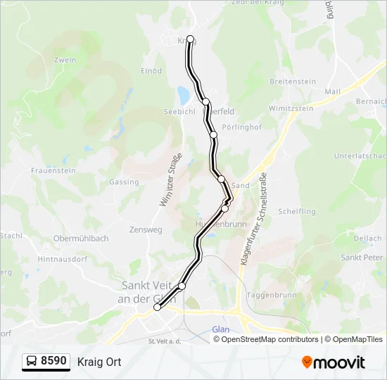 8590 Bus Line Map
