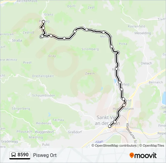 8590 Bus Line Map