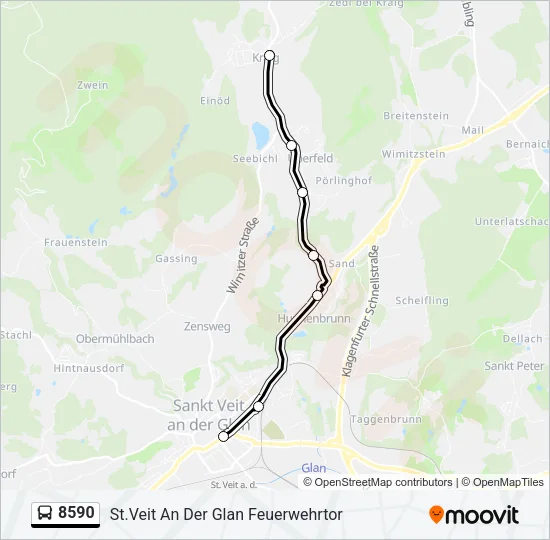 8590 Bus Line Map