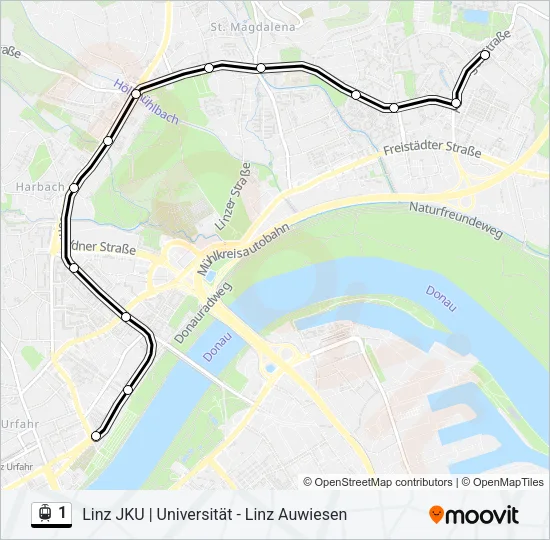 1 Light Rail Line Map