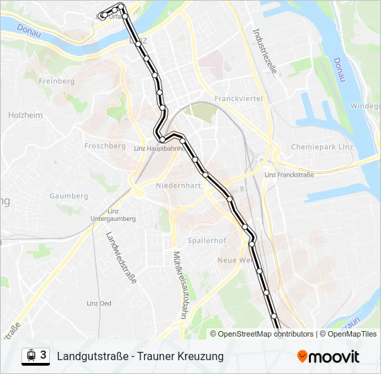 3 Light Rail Line Map