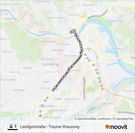 3 Light Rail Line Map