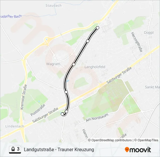 3 Light Rail Line Map