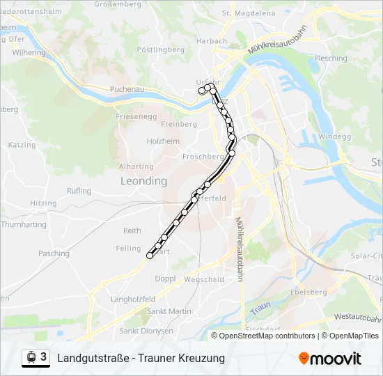 3 Light Rail Line Map