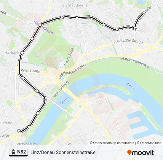 N82 Light Rail Line Map
