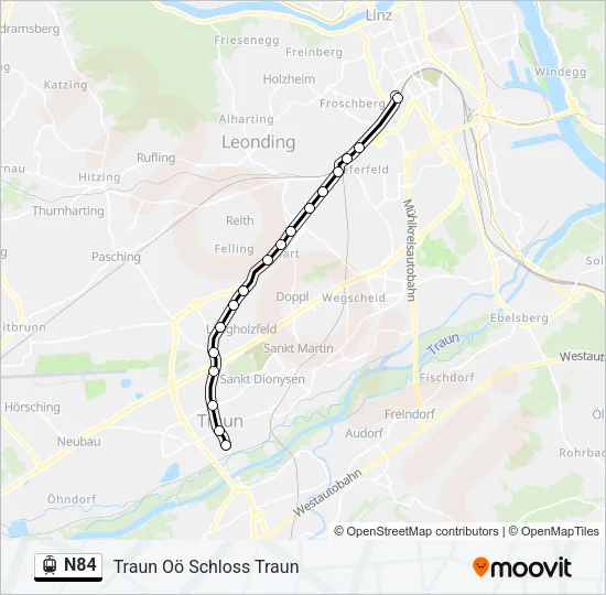 N84 Light Rail Line Map