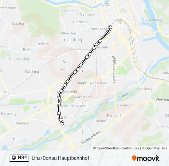 N84 Light Rail Line Map