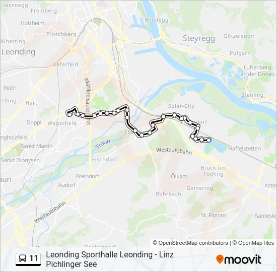 11 Bus Line Map