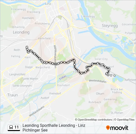 11 Bus Line Map