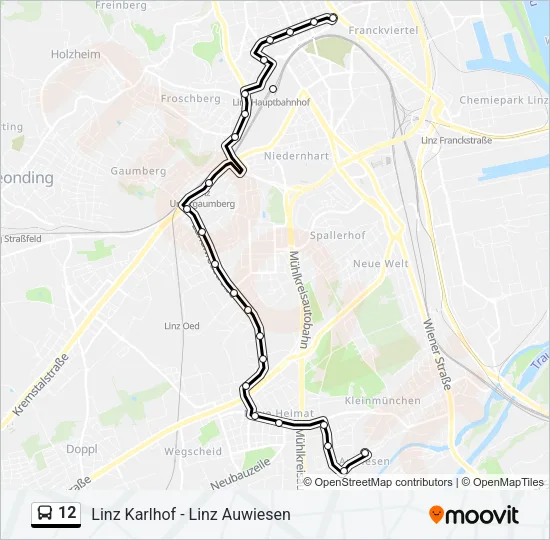 12 Bus Line Map