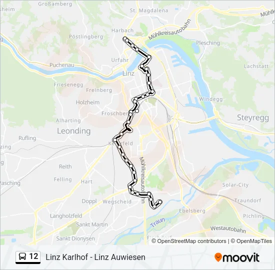 12 Bus Line Map
