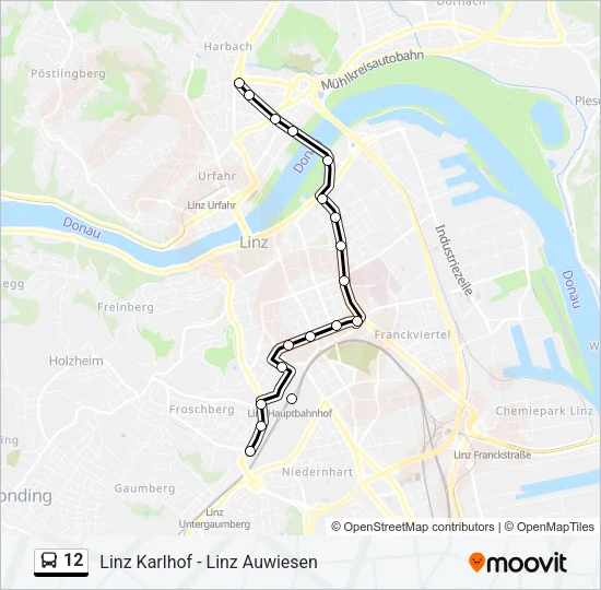 12 Bus Line Map