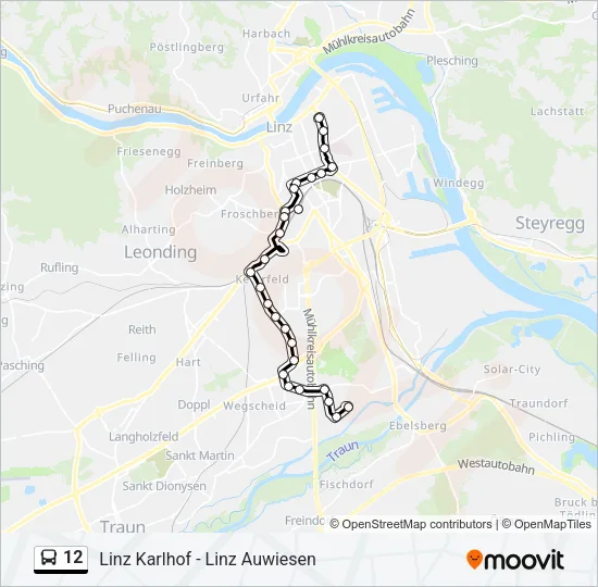 12 Bus Line Map