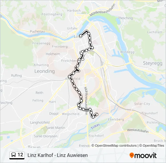 12 Bus Line Map