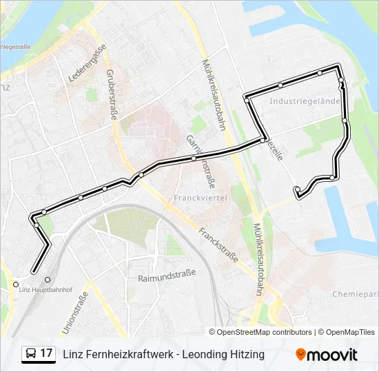 17 Bus Line Map