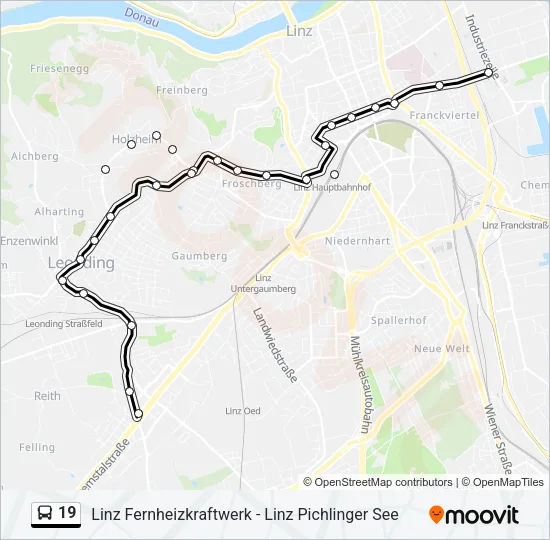 19 Bus Line Map