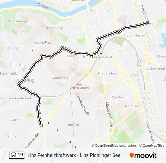 19 Bus Line Map