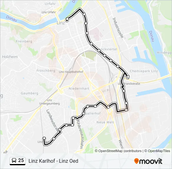 25 Bus Line Map