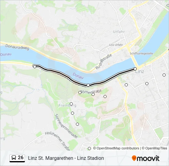 26 Bus Line Map