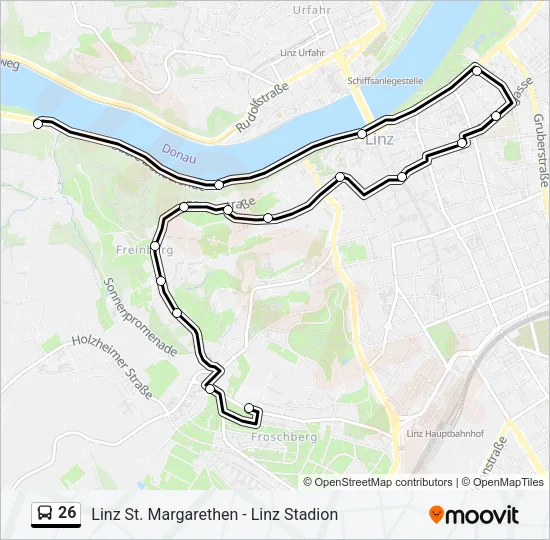 26 Bus Line Map
