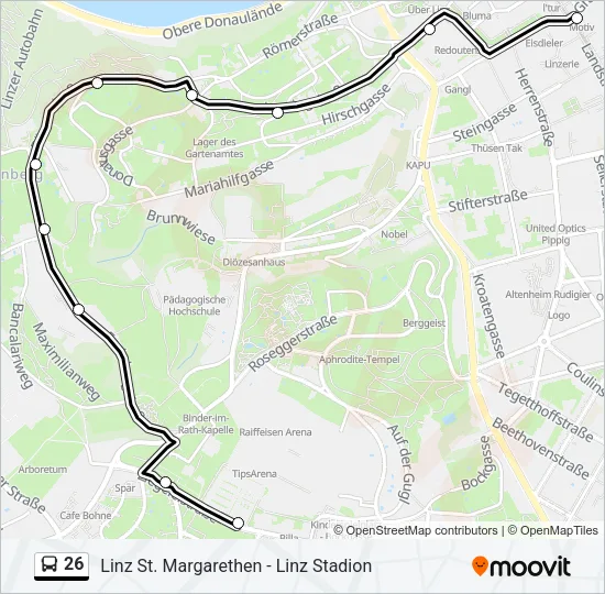 26 Bus Line Map