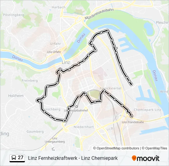 27 Bus Line Map