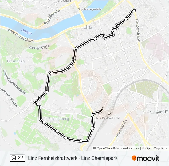 27 Bus Line Map
