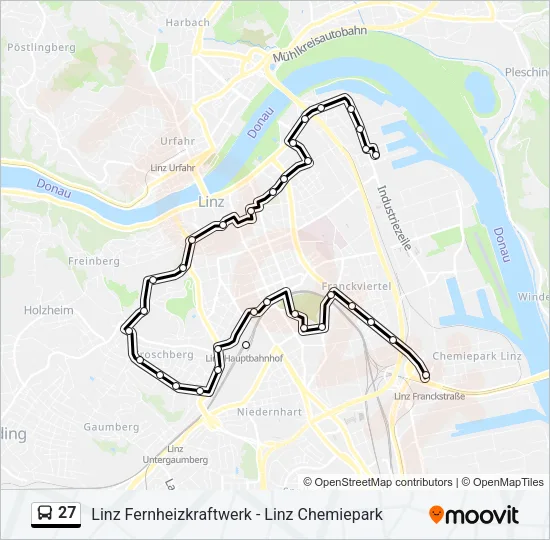 27 Bus Line Map