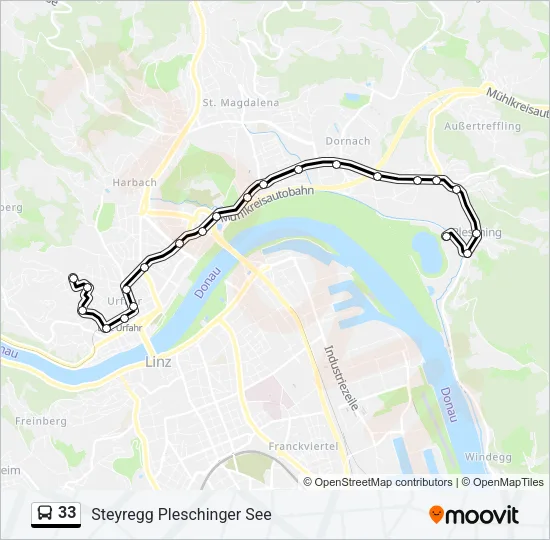 33 Bus Line Map