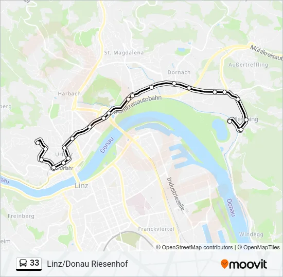33 Bus Line Map