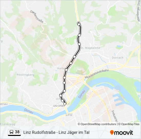 38 Bus Line Map