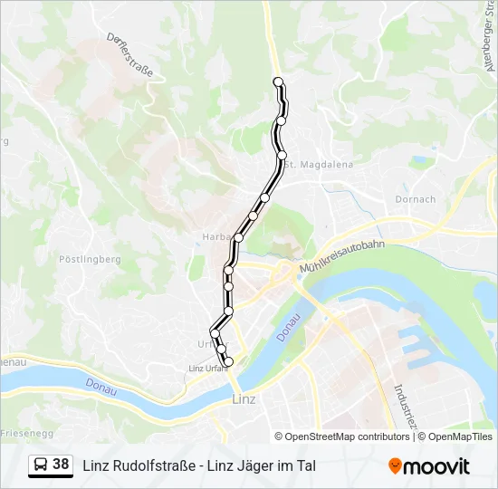 38 Bus Line Map