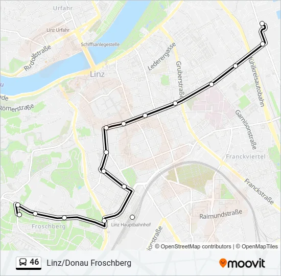 46 Bus Line Map