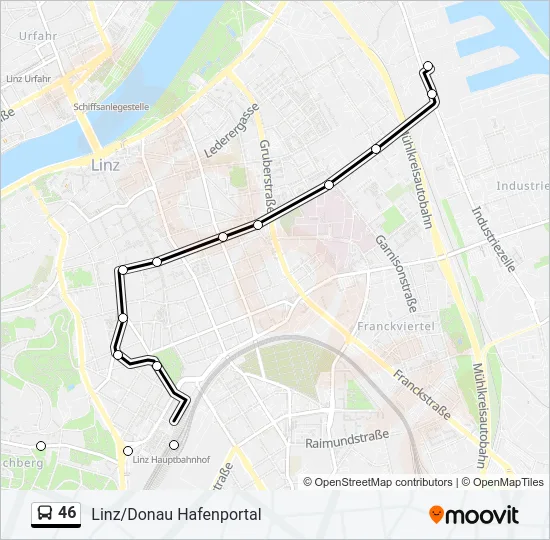 46 Bus Line Map
