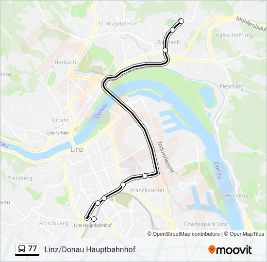 77 Bus Line Map