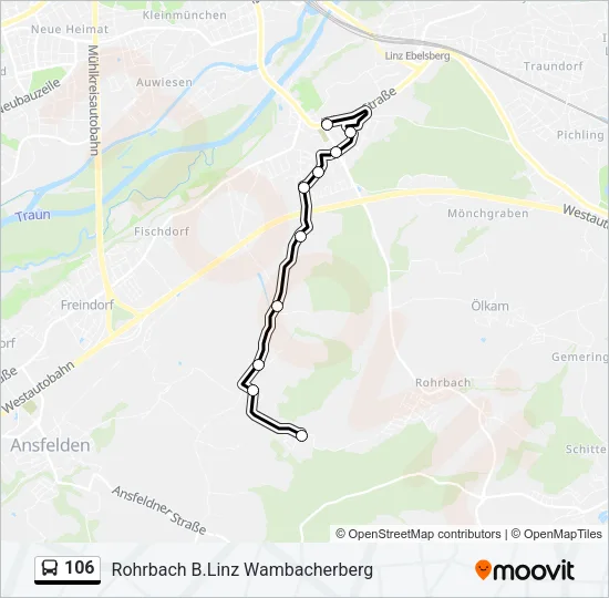 106 Bus Line Map