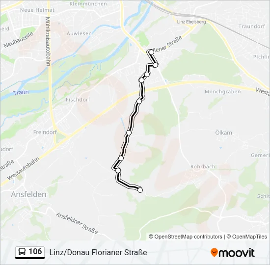 106 Bus Line Map