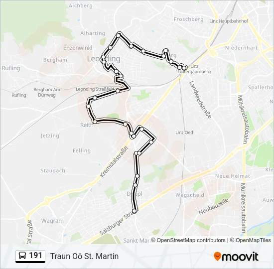 191 Bus Line Map