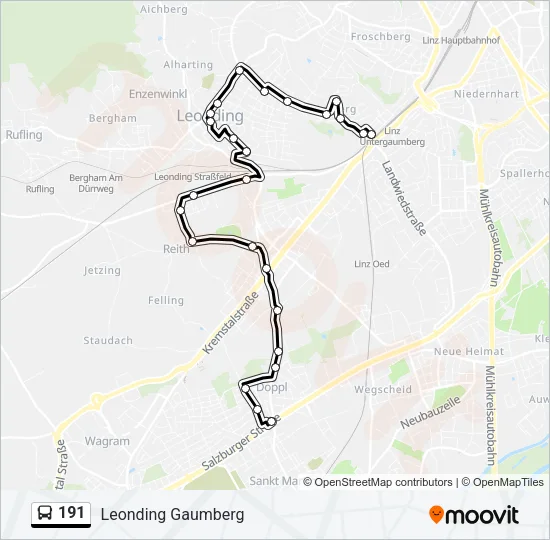191 Bus Line Map
