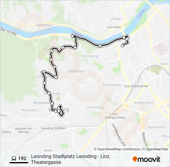 192 Bus Line Map