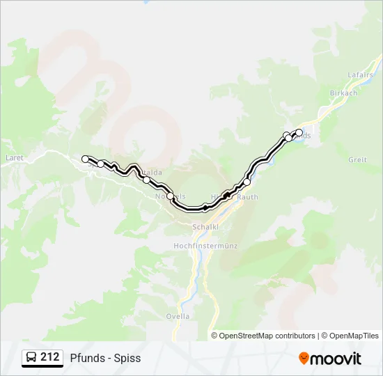 212 Bus Line Map
