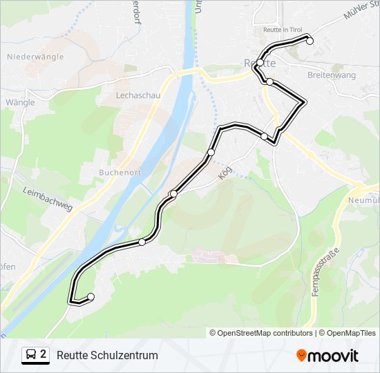 2 bus Line Map