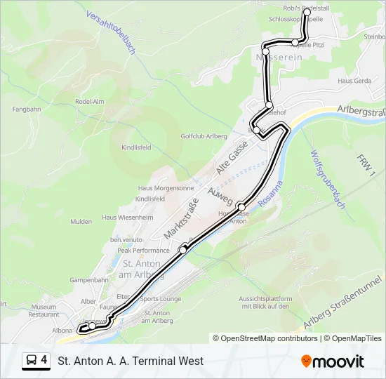 4 Bus Line Map