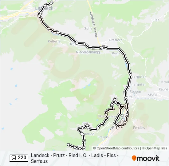 220  Line Map