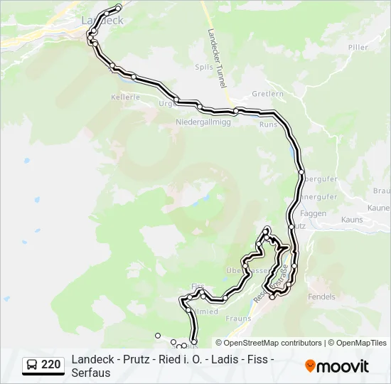 220  Line Map