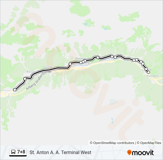 7+8 Bus Line Map