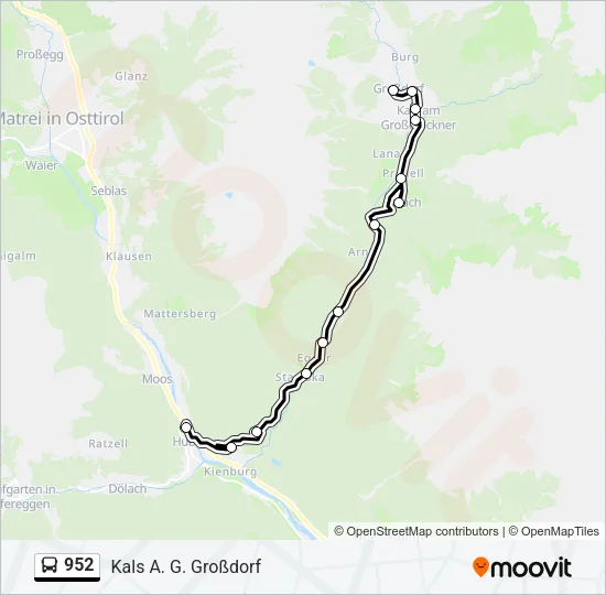 952 Bus Line Map