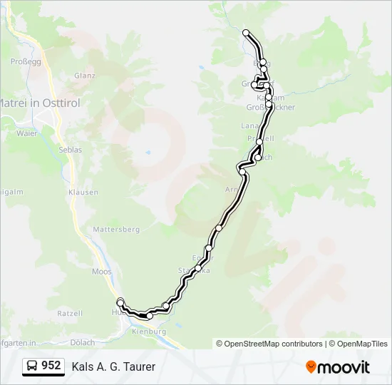 952 Bus Line Map